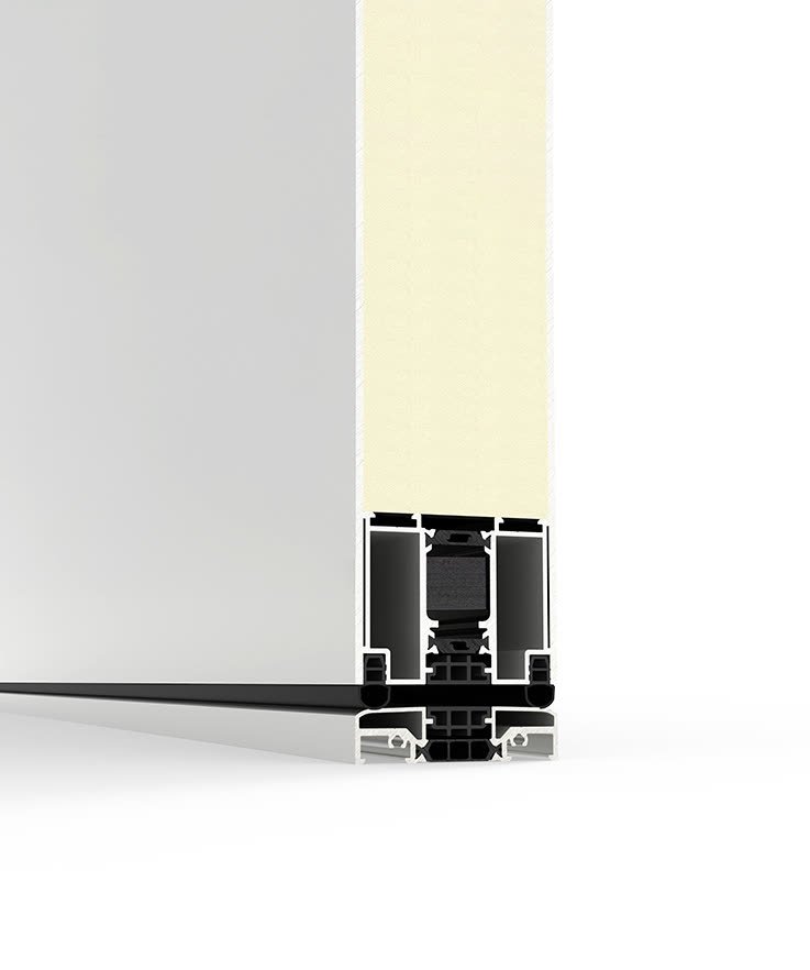 Coupe du profil Millennium Plus Pivot, version panneau