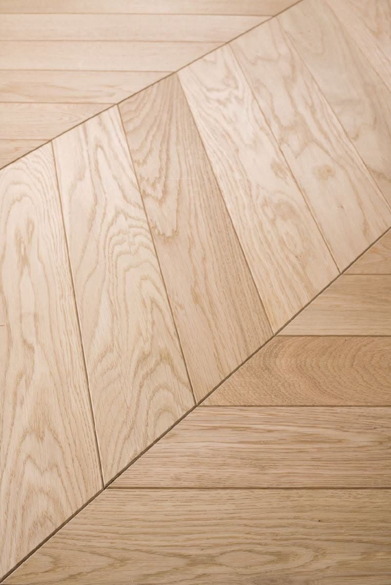 Parquet chêne massif posé en point de Hongrie
